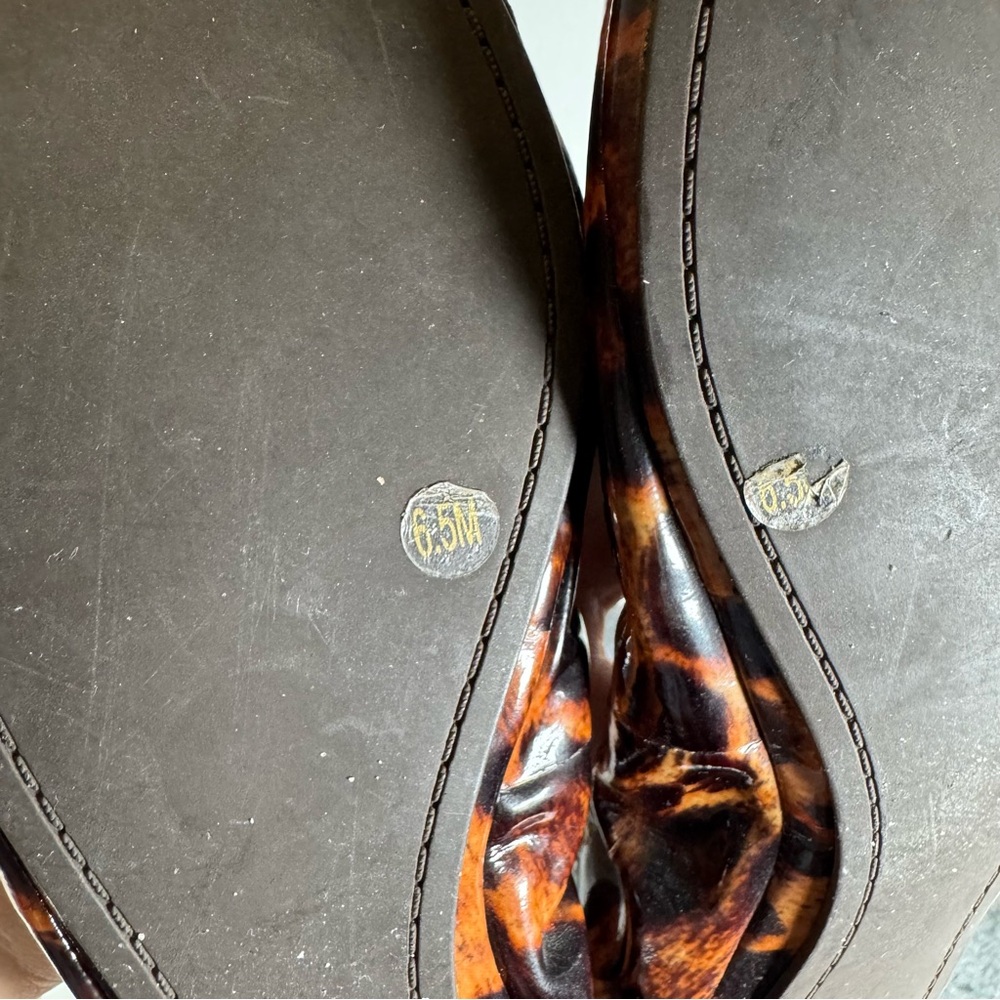 Tory Burch Eddie Leopard Print Patent Leather Ballet Flats 6.5 - Picture 10 of 12